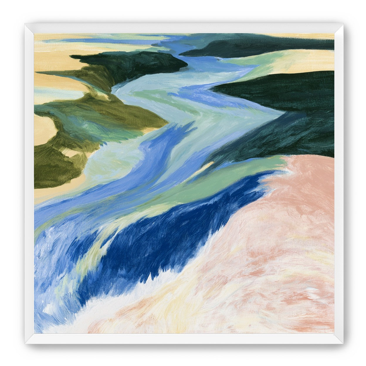 River bends through sandbars