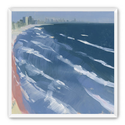 White surf on blue water