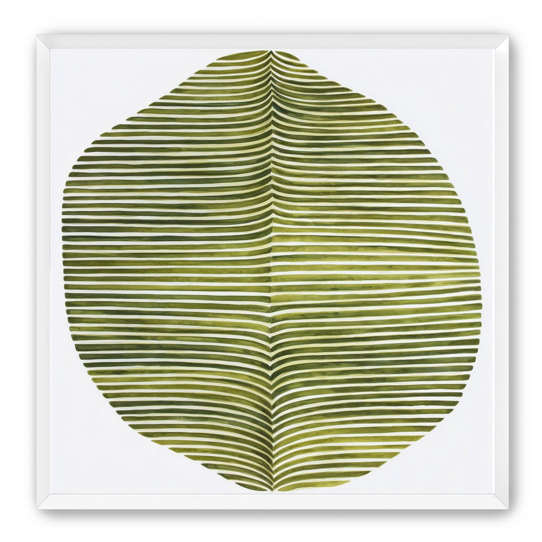 Dark green stripes crease inward