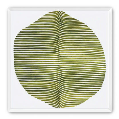 Dark green stripes crease inward