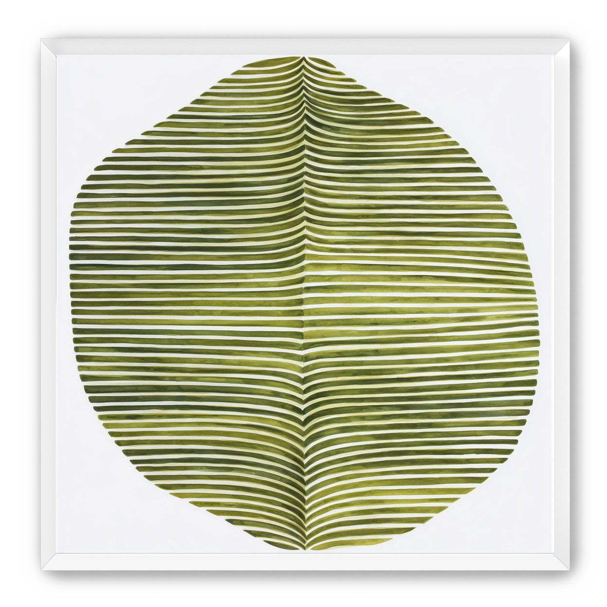 Dark green stripes crease inward
