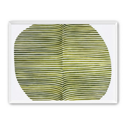 Dark green stripes crease inward