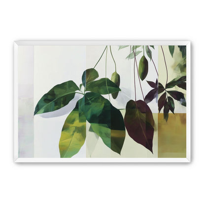 Leaves crossing the pale grid