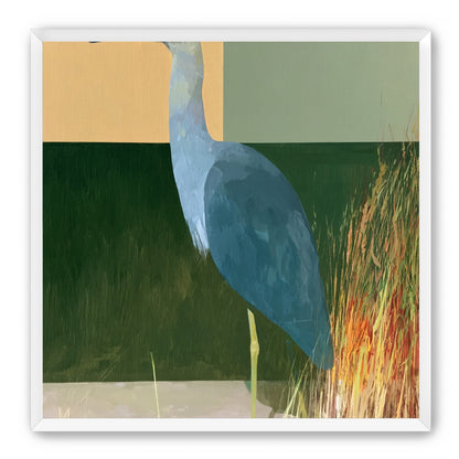 A heron beside the reeds