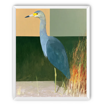 A heron beside the reeds