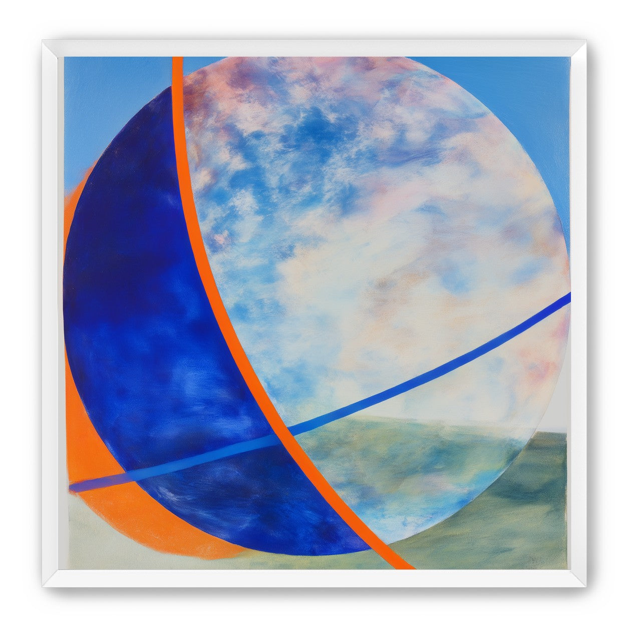 Orange cut through the circle