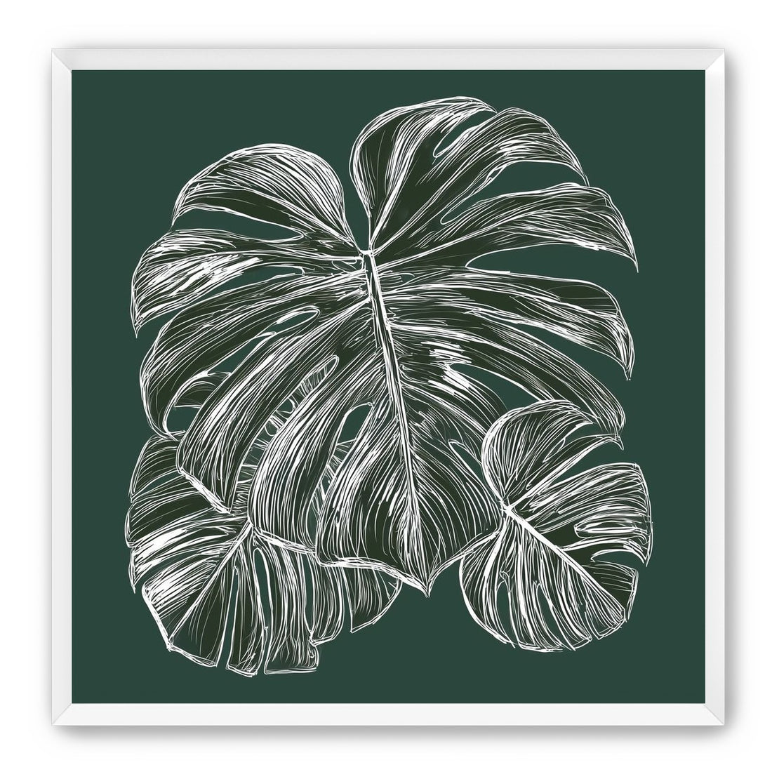 White veins on green field