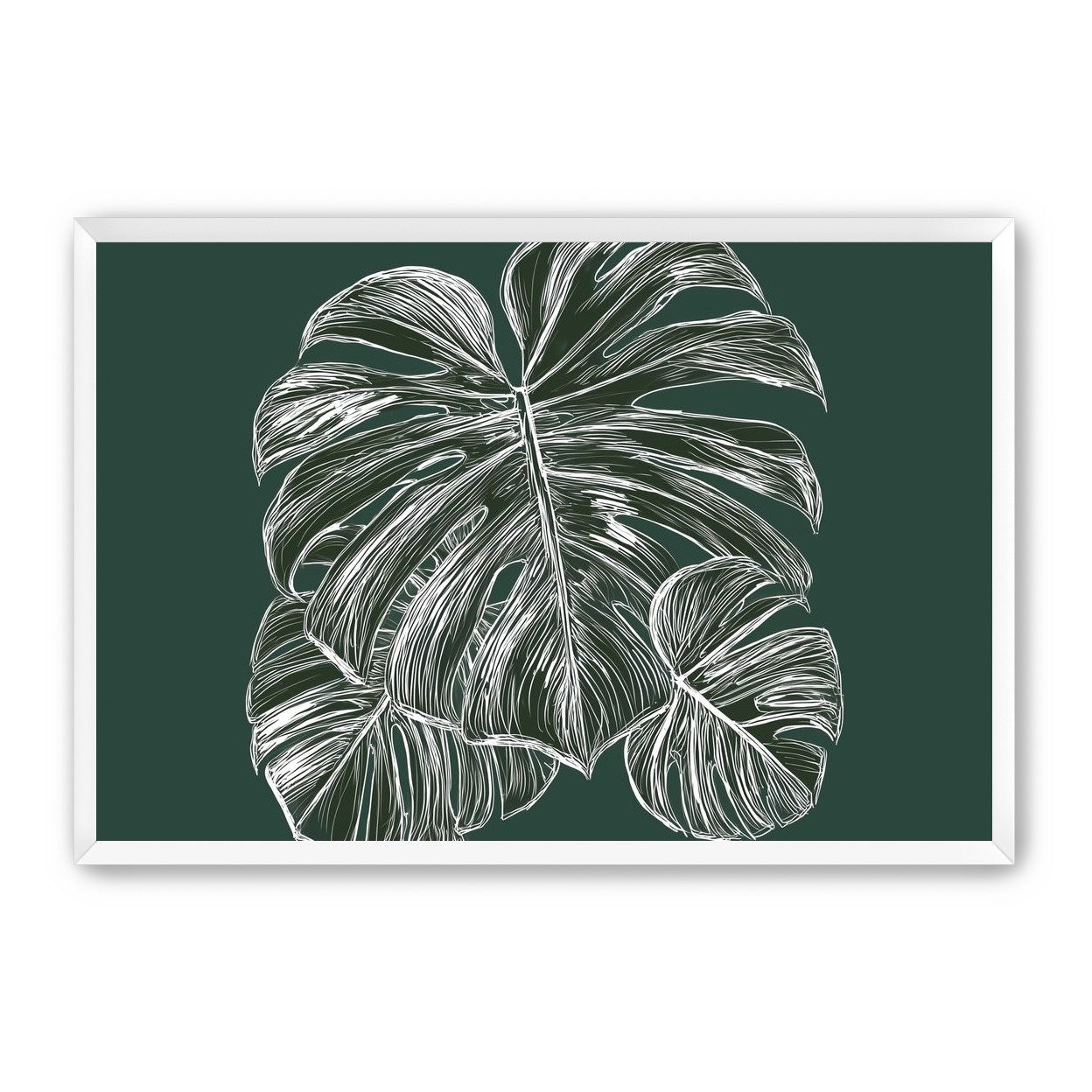 White veins on green field