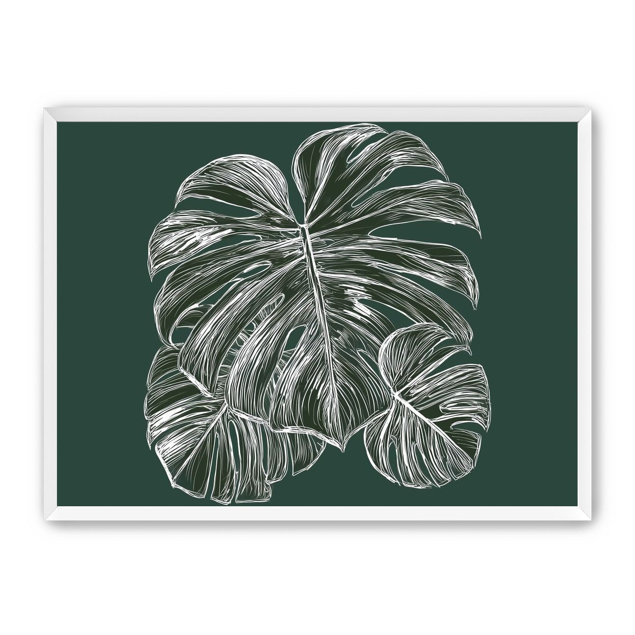 White veins on green field