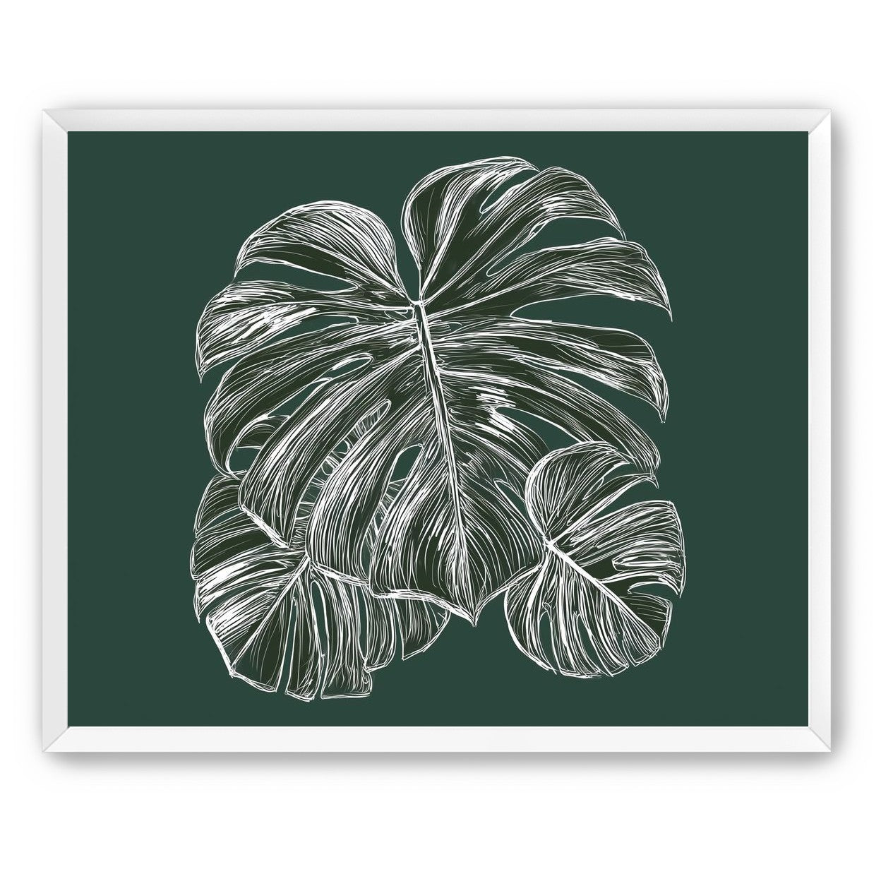 White veins on green field