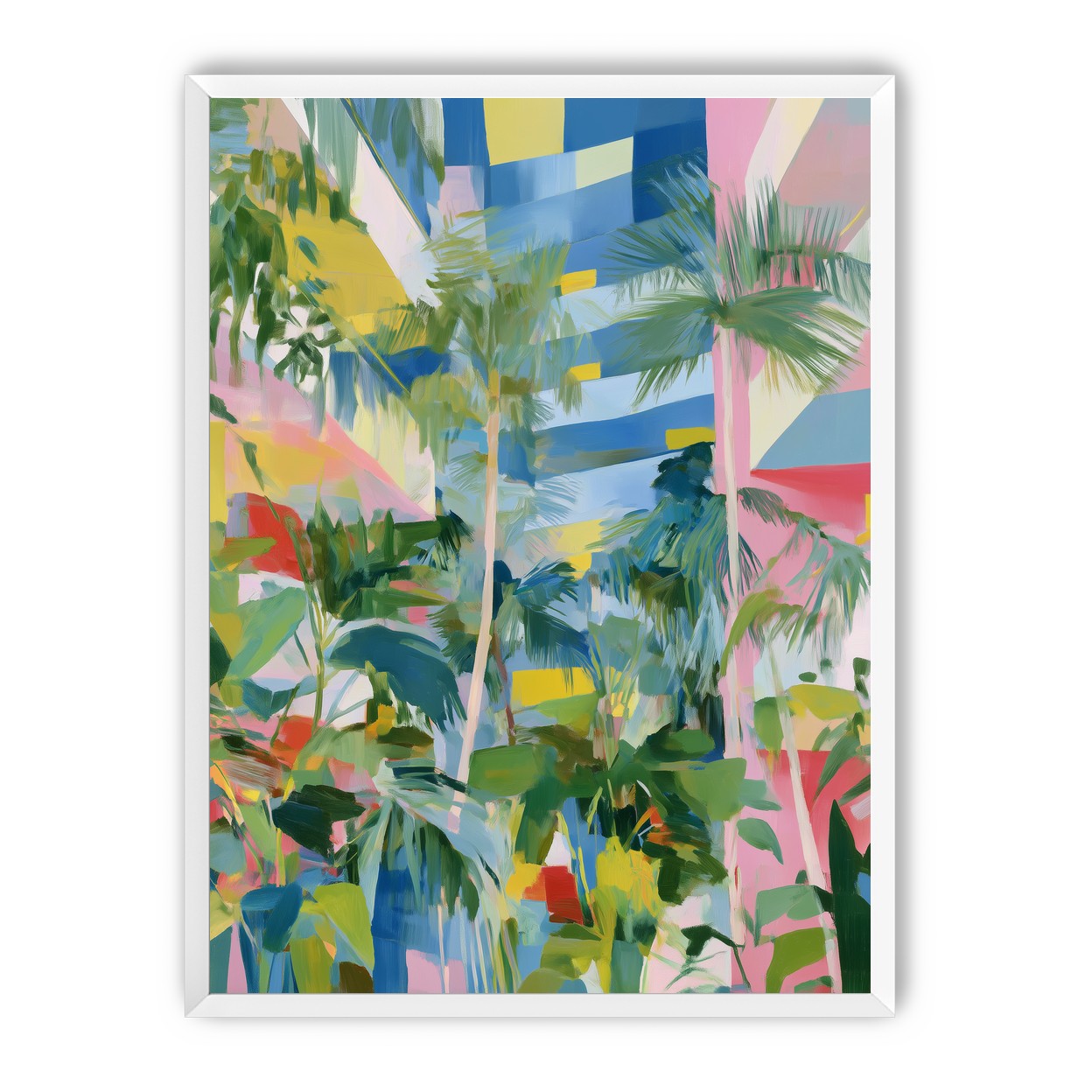 Palm shadows on color fields