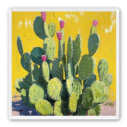 Pink blooms in yellow heat