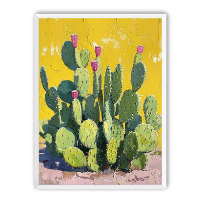 Pink blooms in yellow heat
