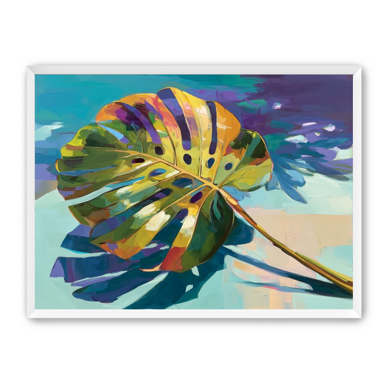 Palm Leaves in Layered Paint
