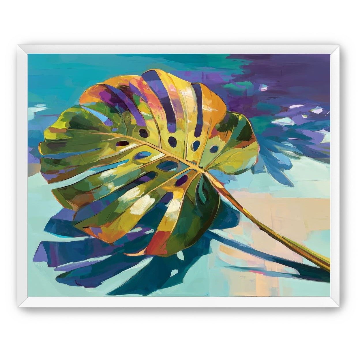 Palm Leaves in Layered Paint