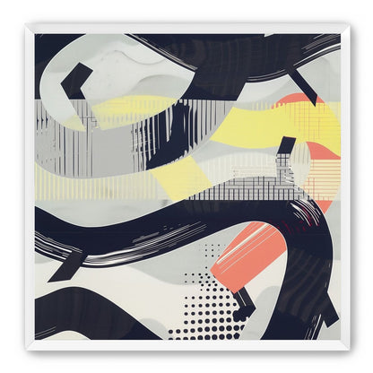Black loops over yellow blocks