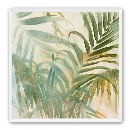 Palm leaves in pale wash