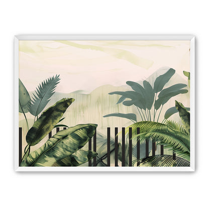 Black posts in the palms