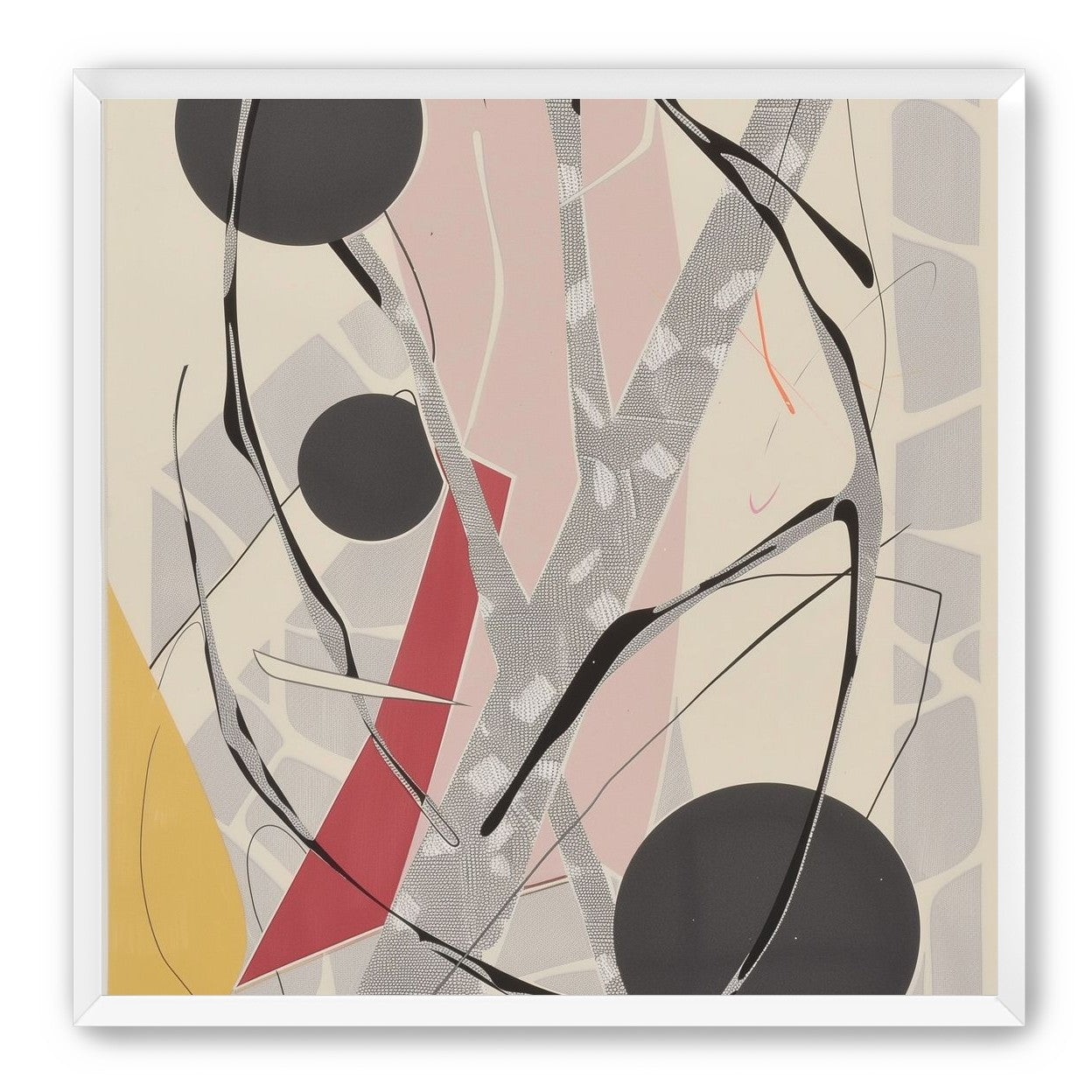 Layered circles with red wedge