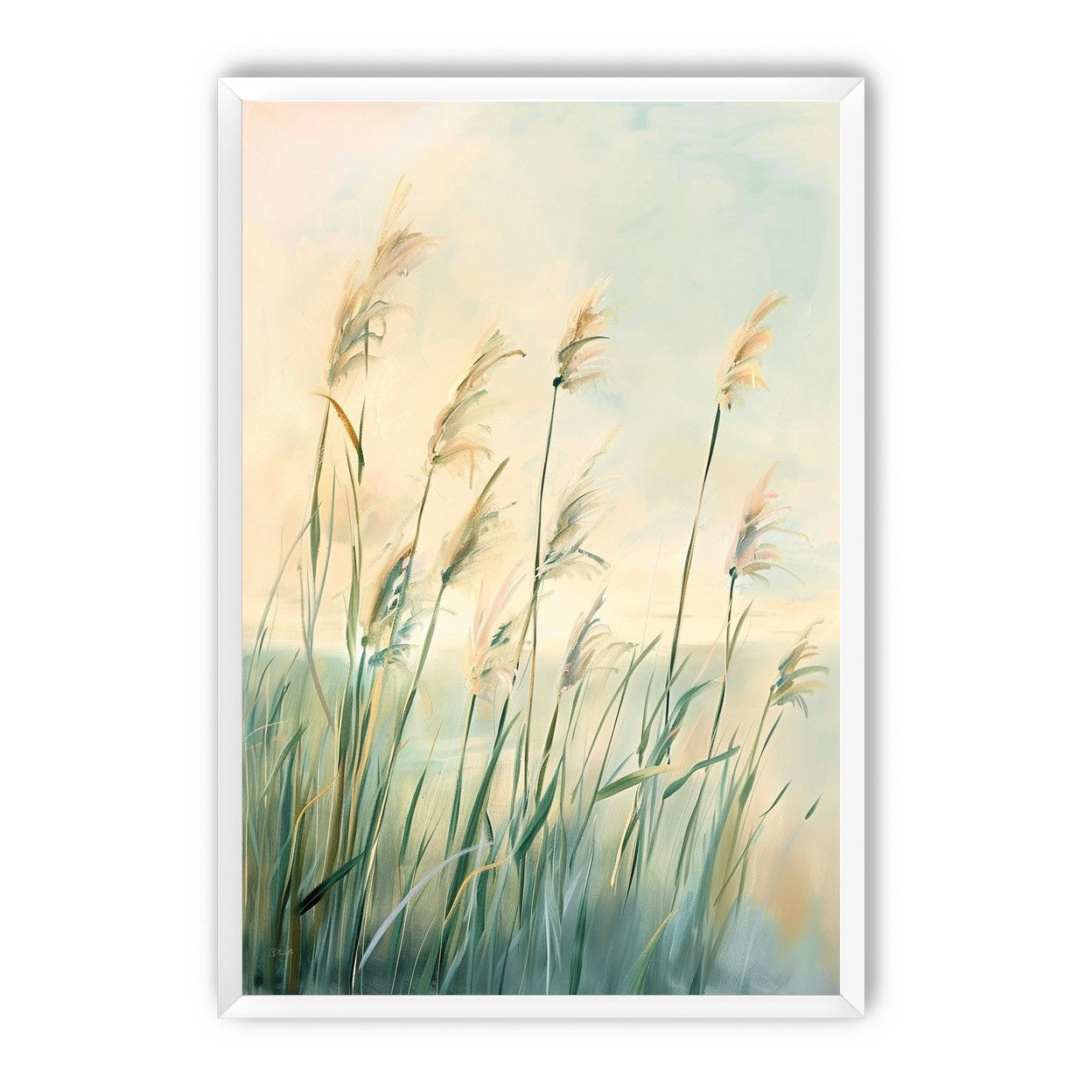 Peach light on reeds