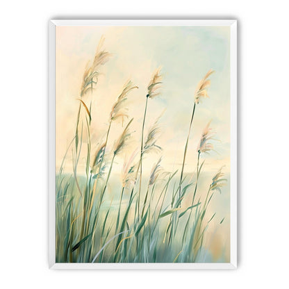 Peach light on reeds