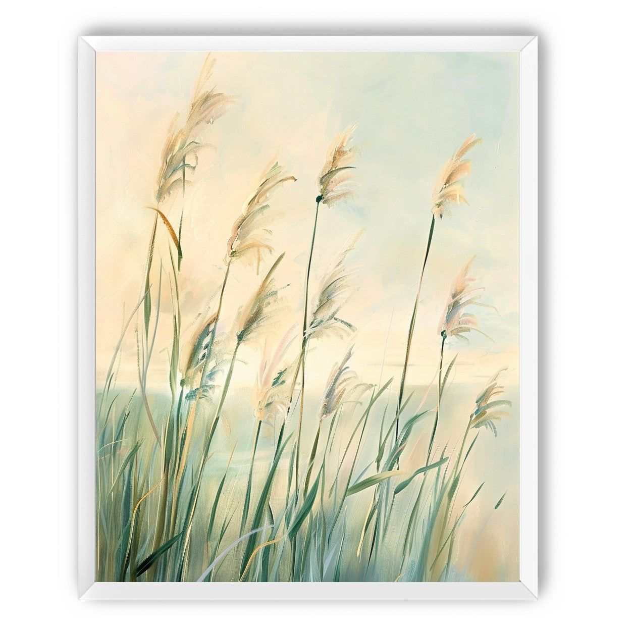 Peach light on reeds