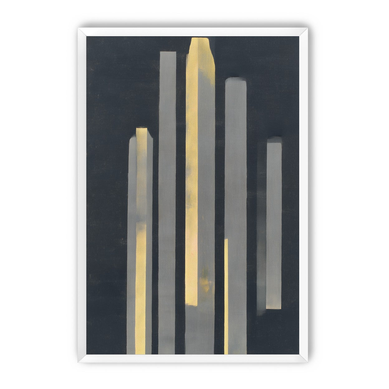 Yellow seeping through gray bars