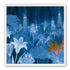 City lights behind lilies