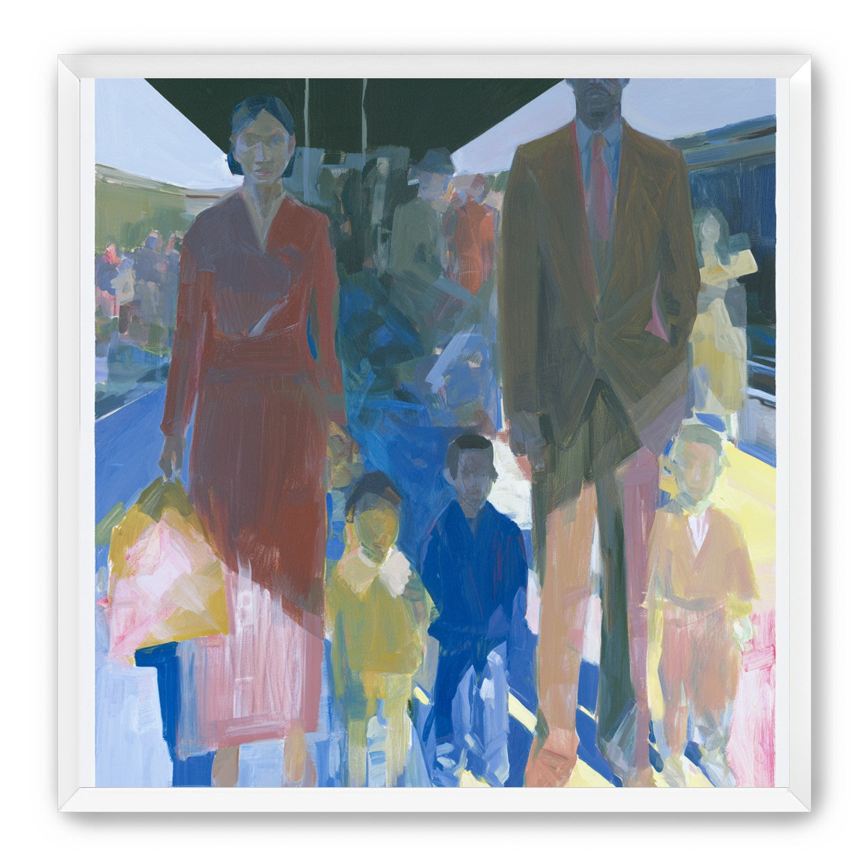 Family beneath the overpass
