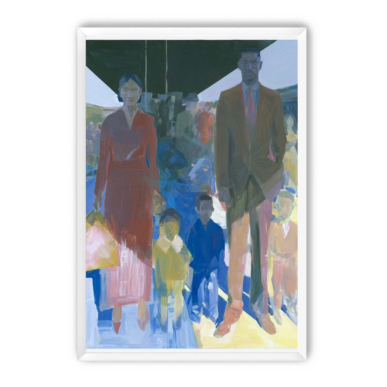 Family beneath the overpass