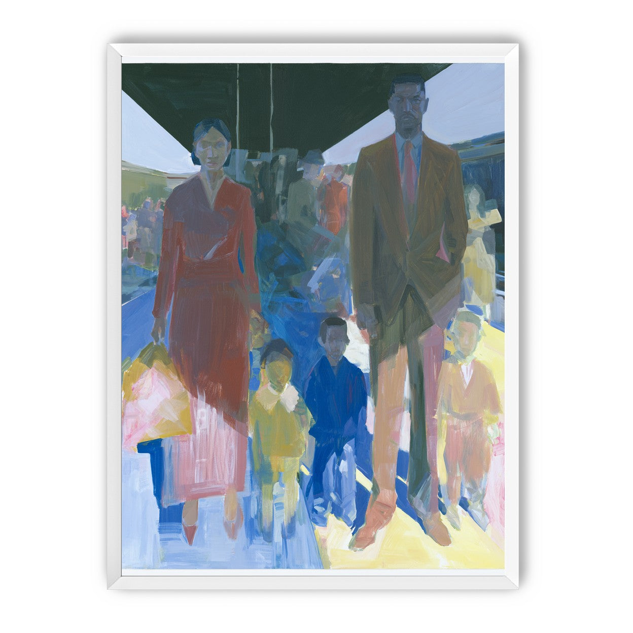 Family beneath the overpass