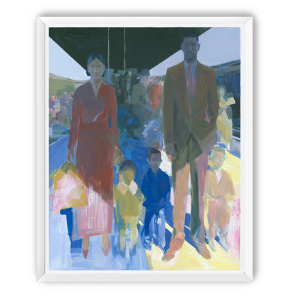Family beneath the overpass