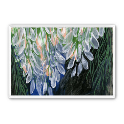 White petals over deep green