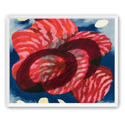Red stripes pressing through blue