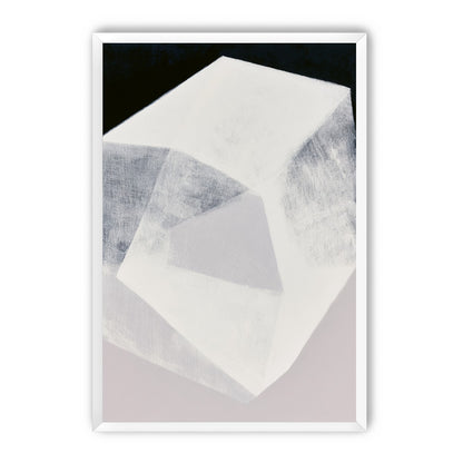Milkwhite facets in deep black