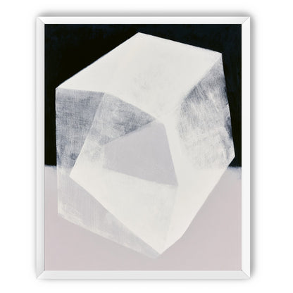 Milkwhite facets in deep black