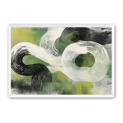 White arcs across green field