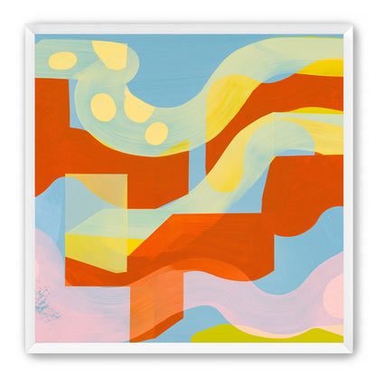 Orange bands within blue field