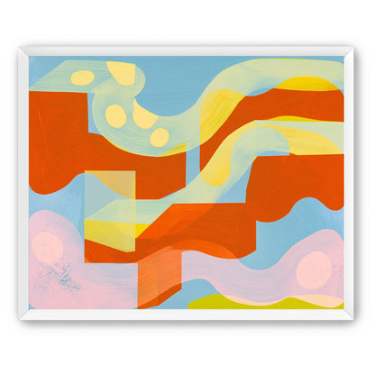 Orange bands within blue field