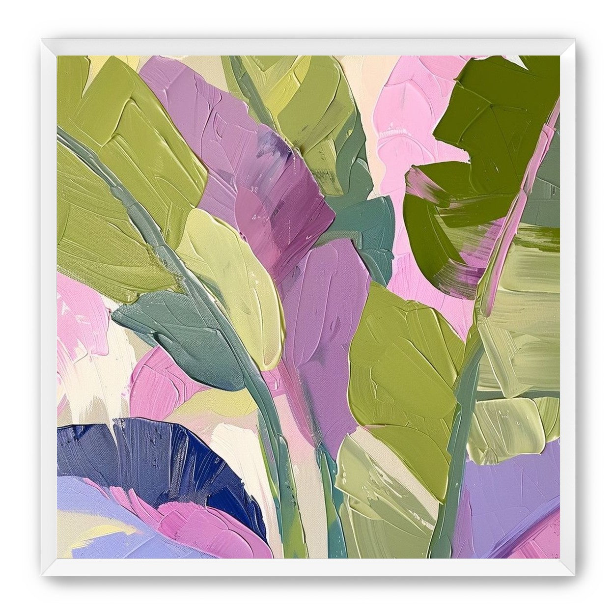Layered palette knife paint