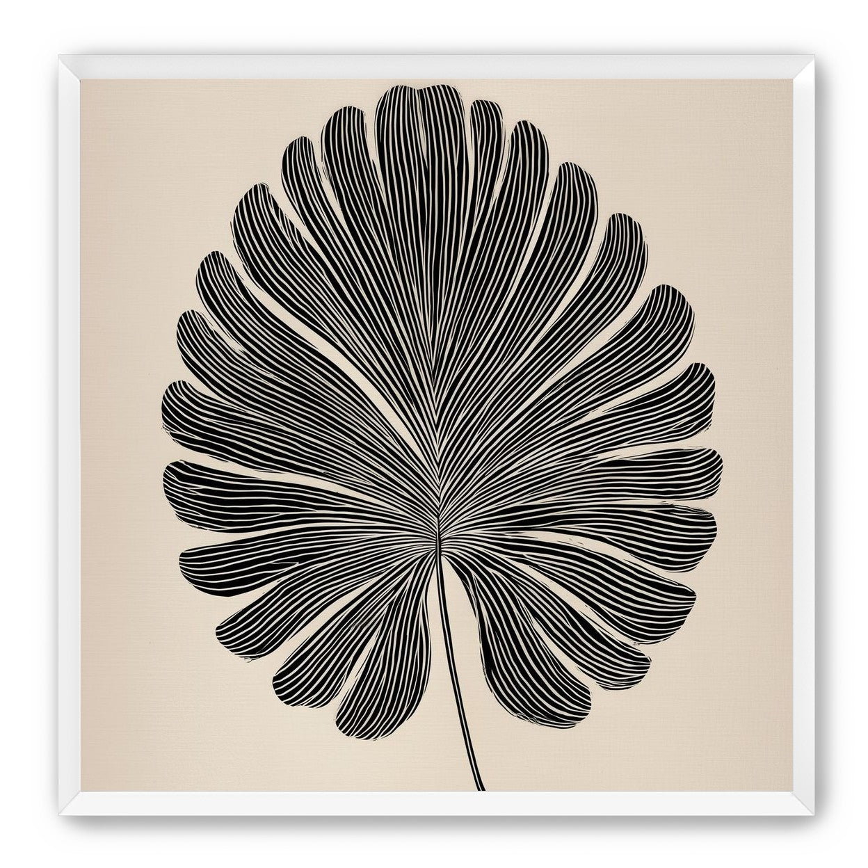 Striped fan leaf alone