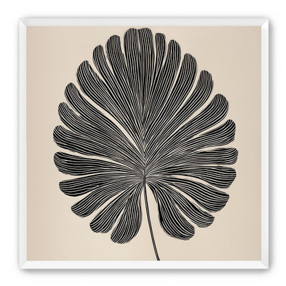 Striped fan leaf alone