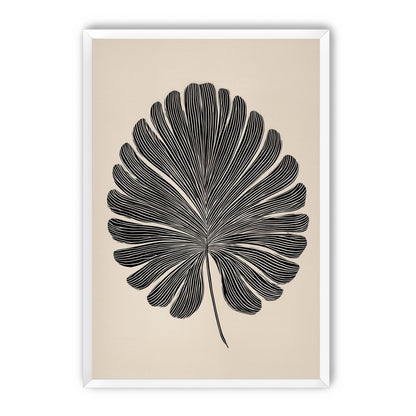 Striped fan leaf alone