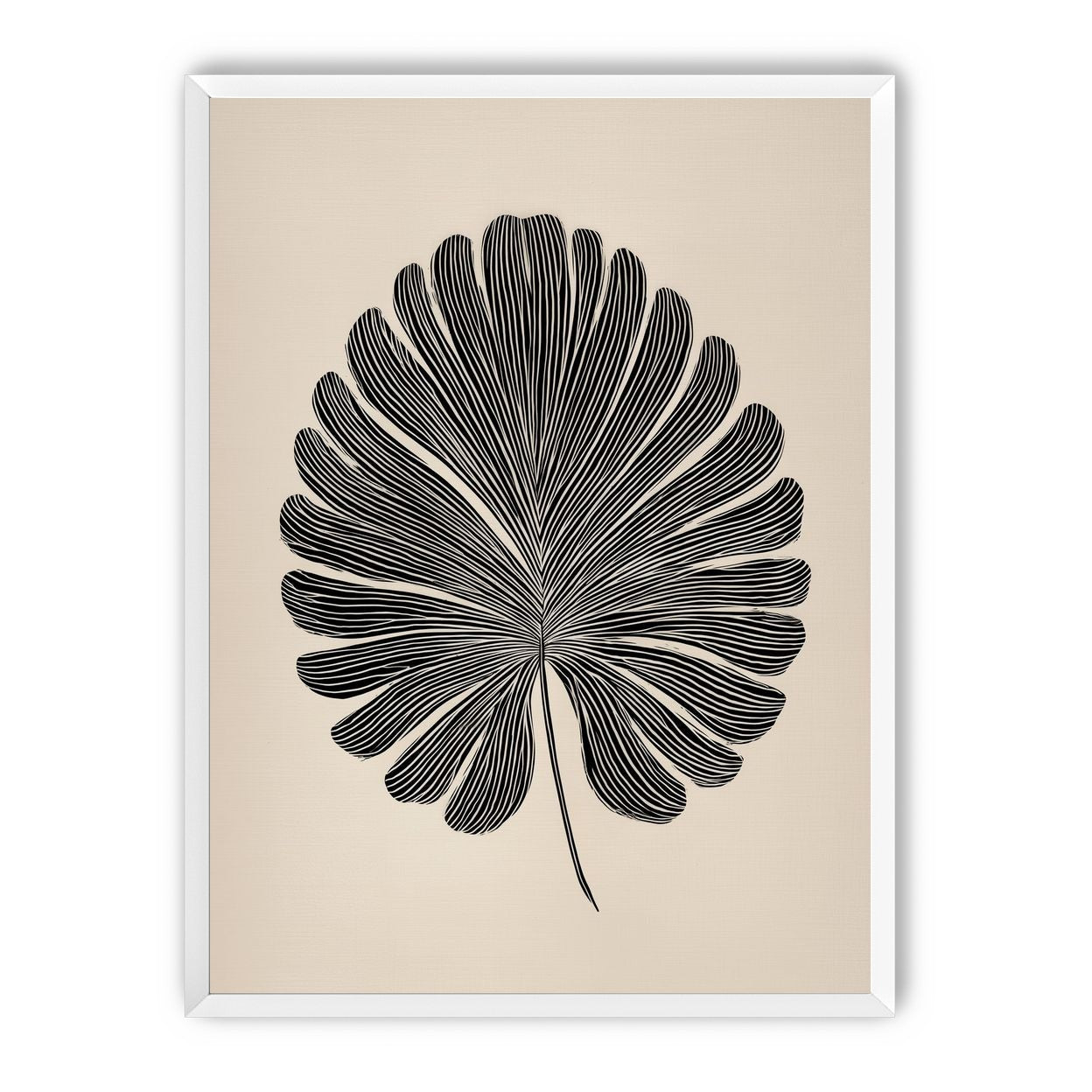 Striped fan leaf alone