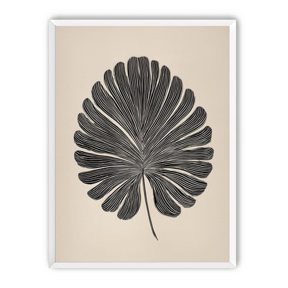 Striped fan leaf alone