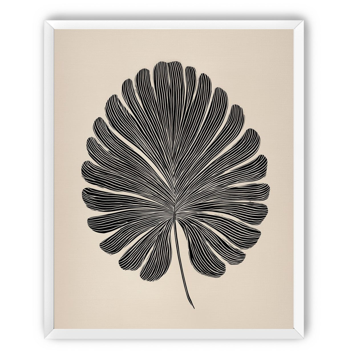 Striped fan leaf alone