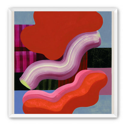 Layered red forms on grid