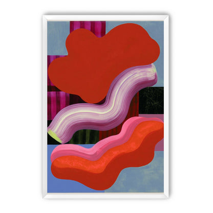 Layered red forms on grid