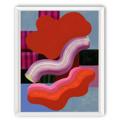 Layered red forms on grid