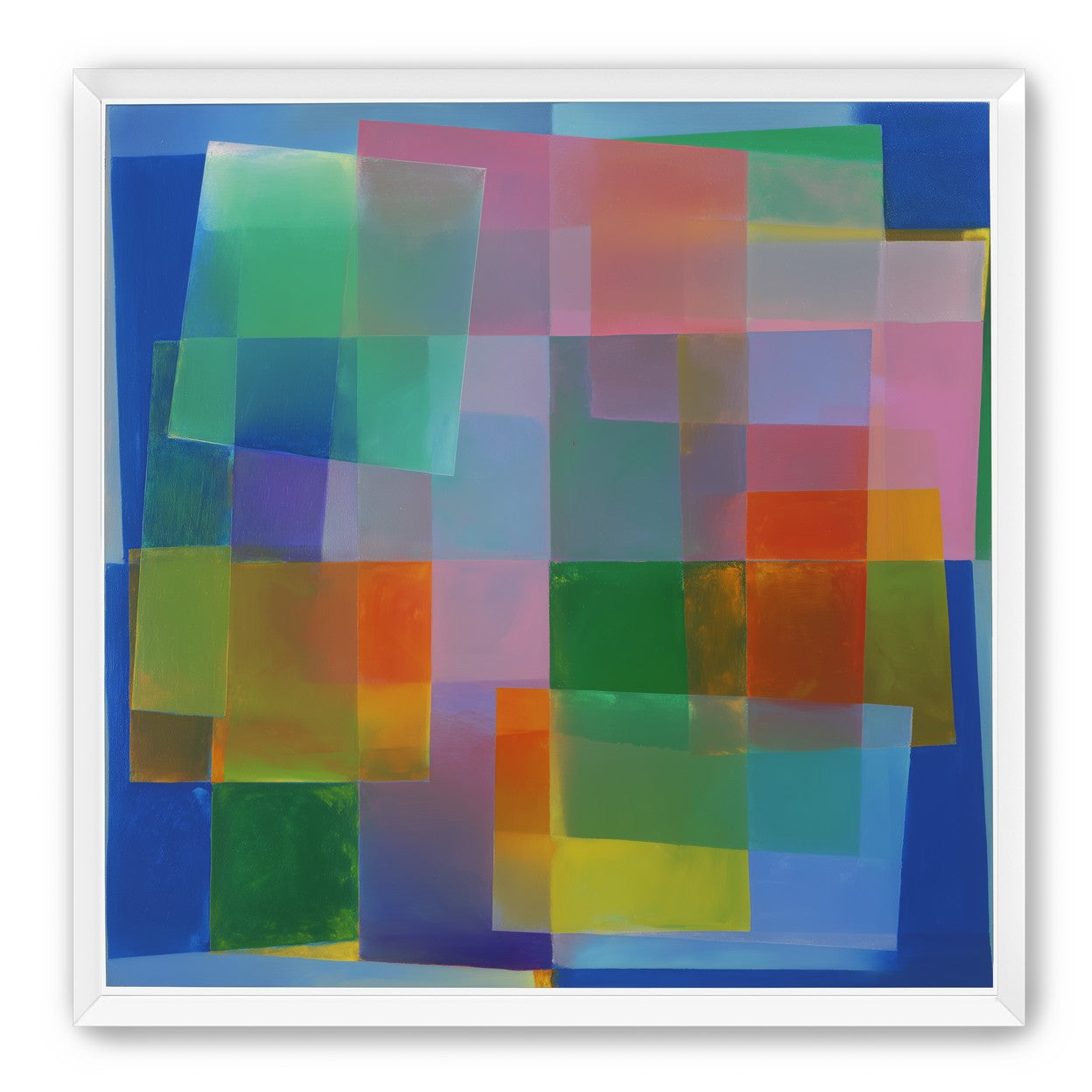 Blue depth under warm veils